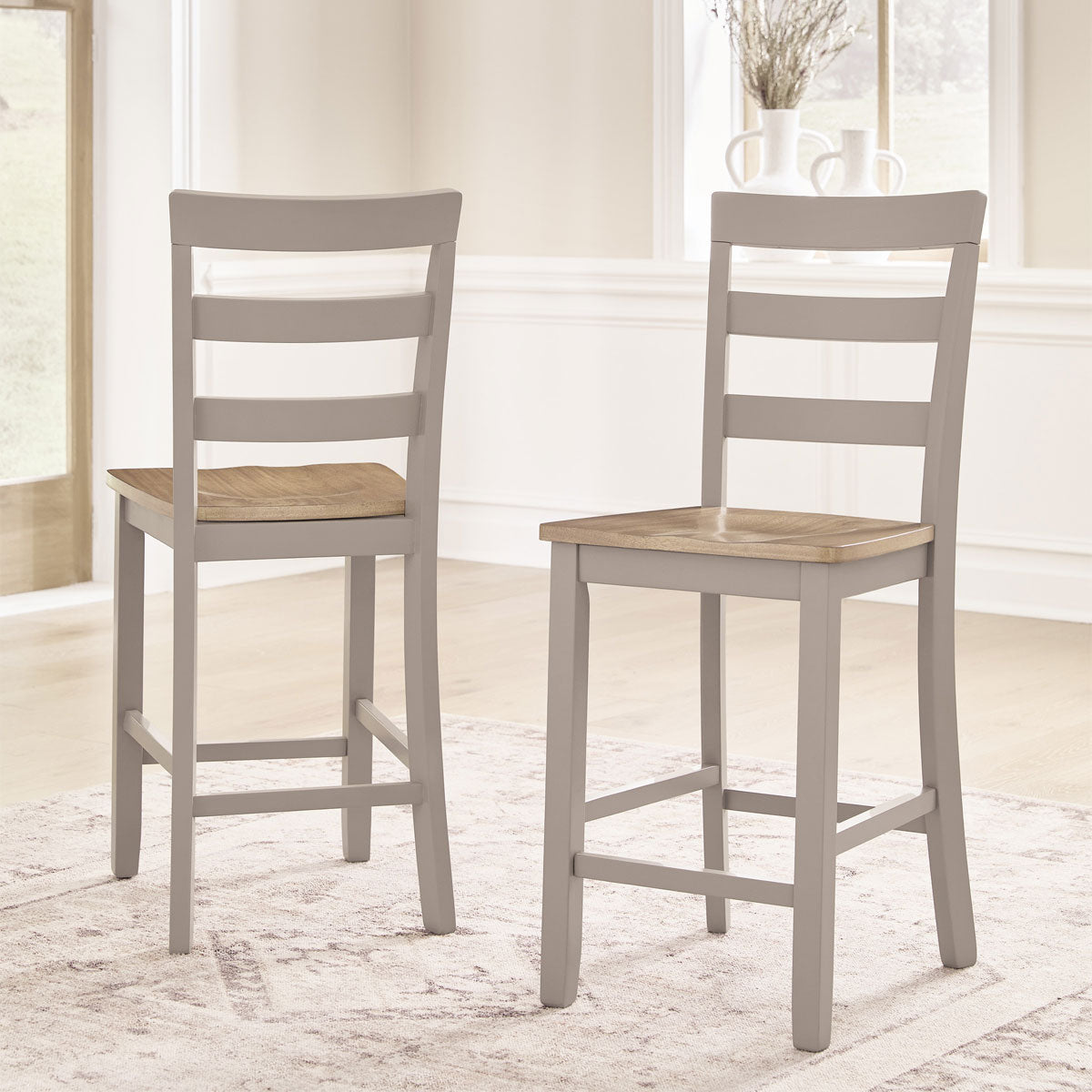 HARPERFELD NAT/GREY CNT STOOL