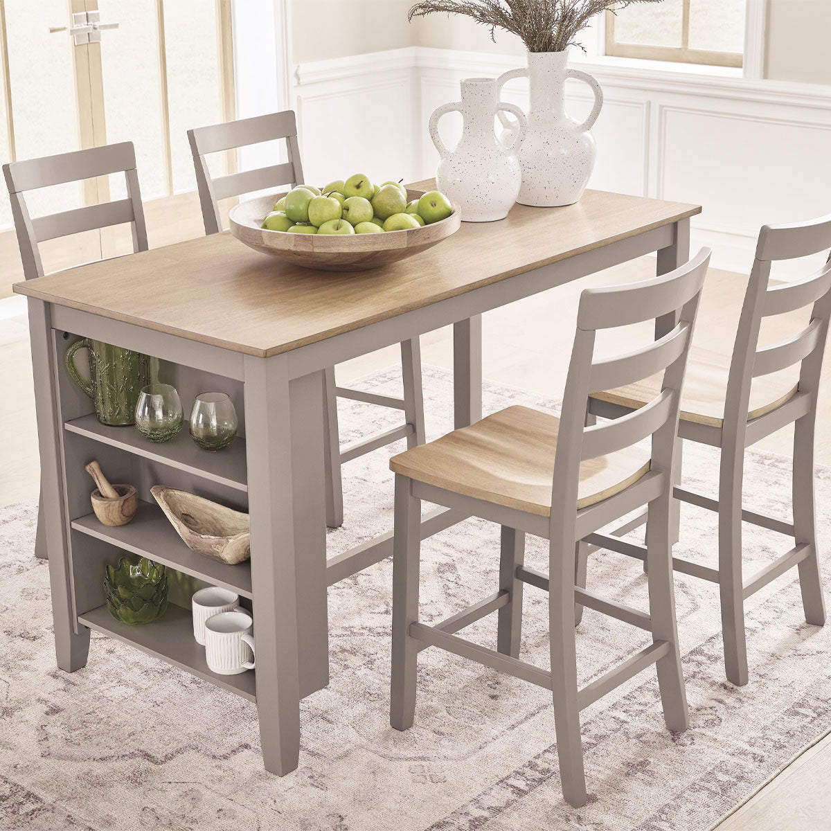 HARPERFELD NAT/GREY CNT STOOL