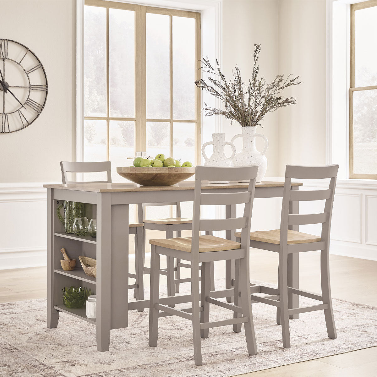 HARPERFELD NAT/GREY CNT TABLE