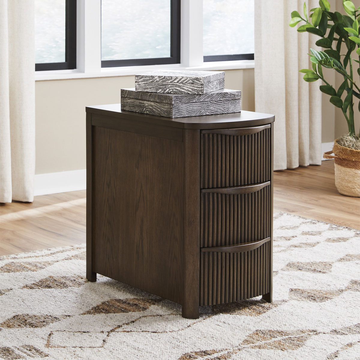 CAMDILL BROWN CHAIRSIDE TABLE