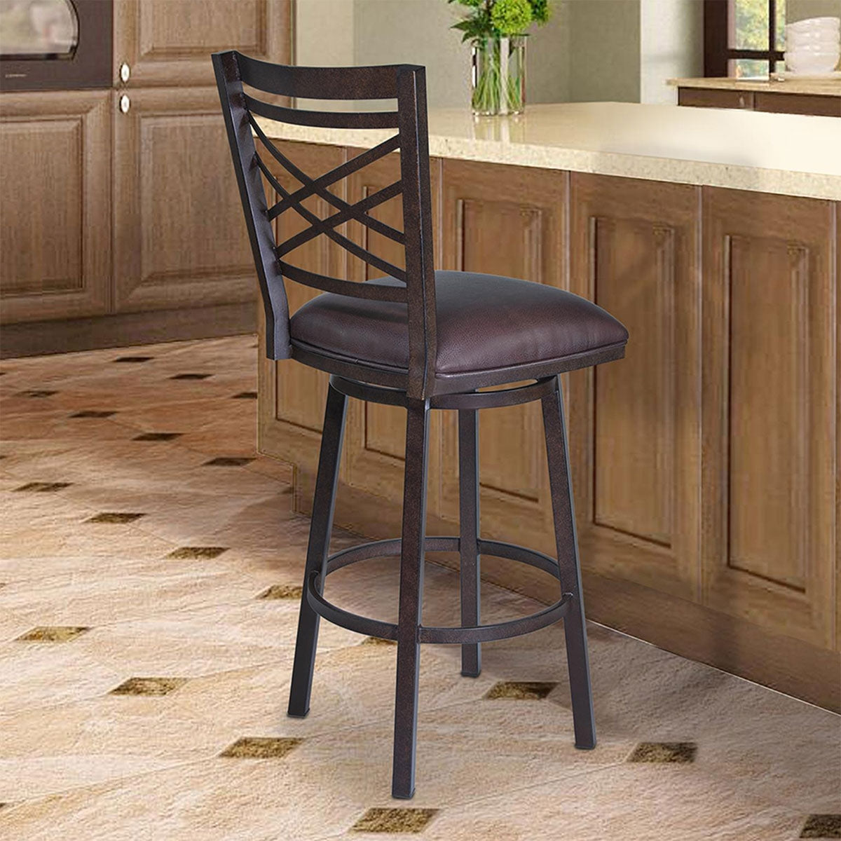 FARGO BROWN/AUBURN CNT STOOL