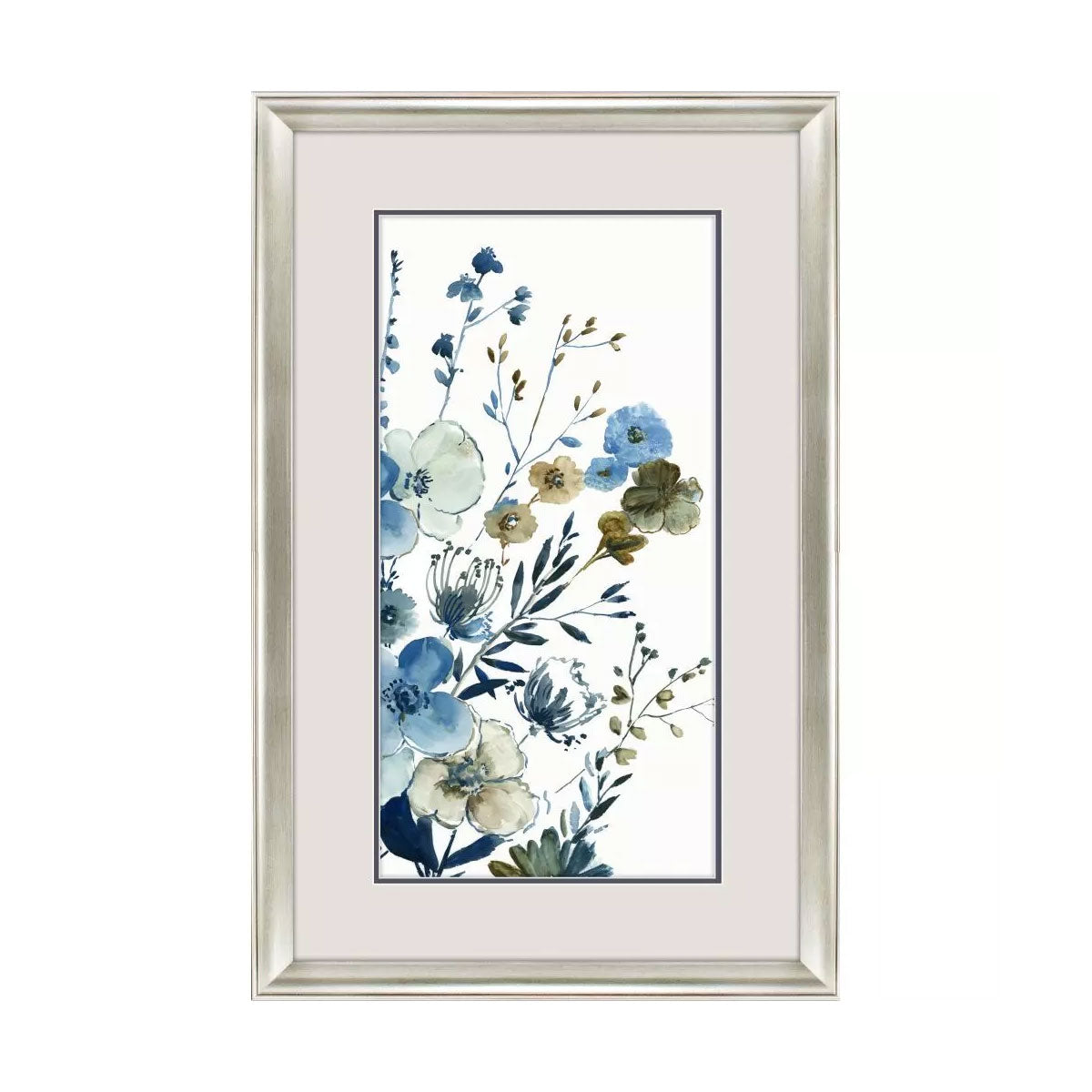 BLUE BLOSSOMING S/2 FLORAL ART