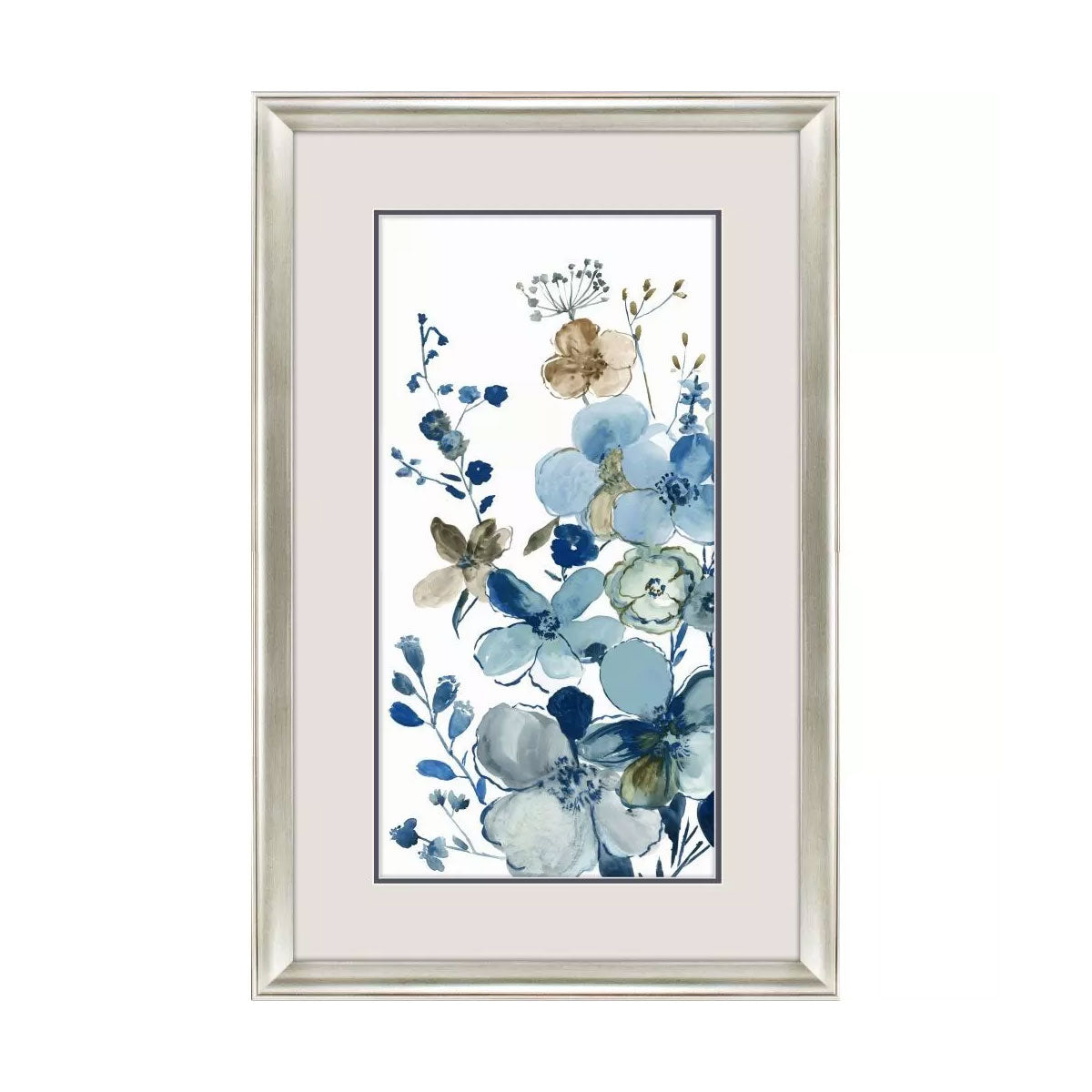 BLUE BLOSSOMING S/2 FLORAL ART