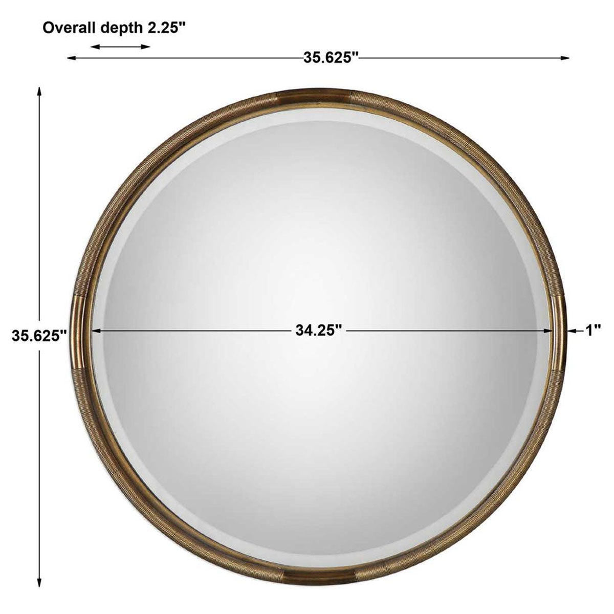 Finnick Round Industrial Mirror