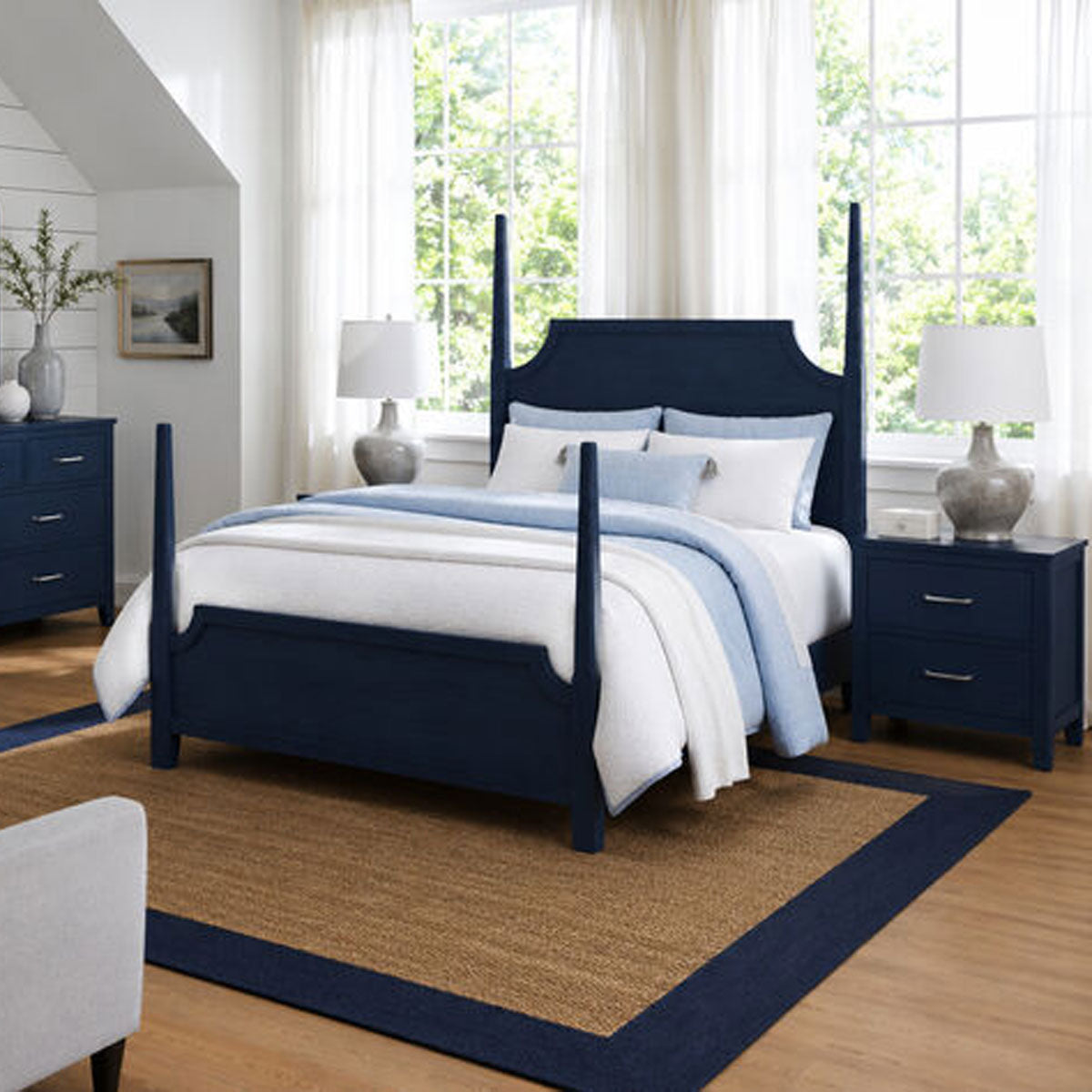 T&t Nightstand In Lux Blue