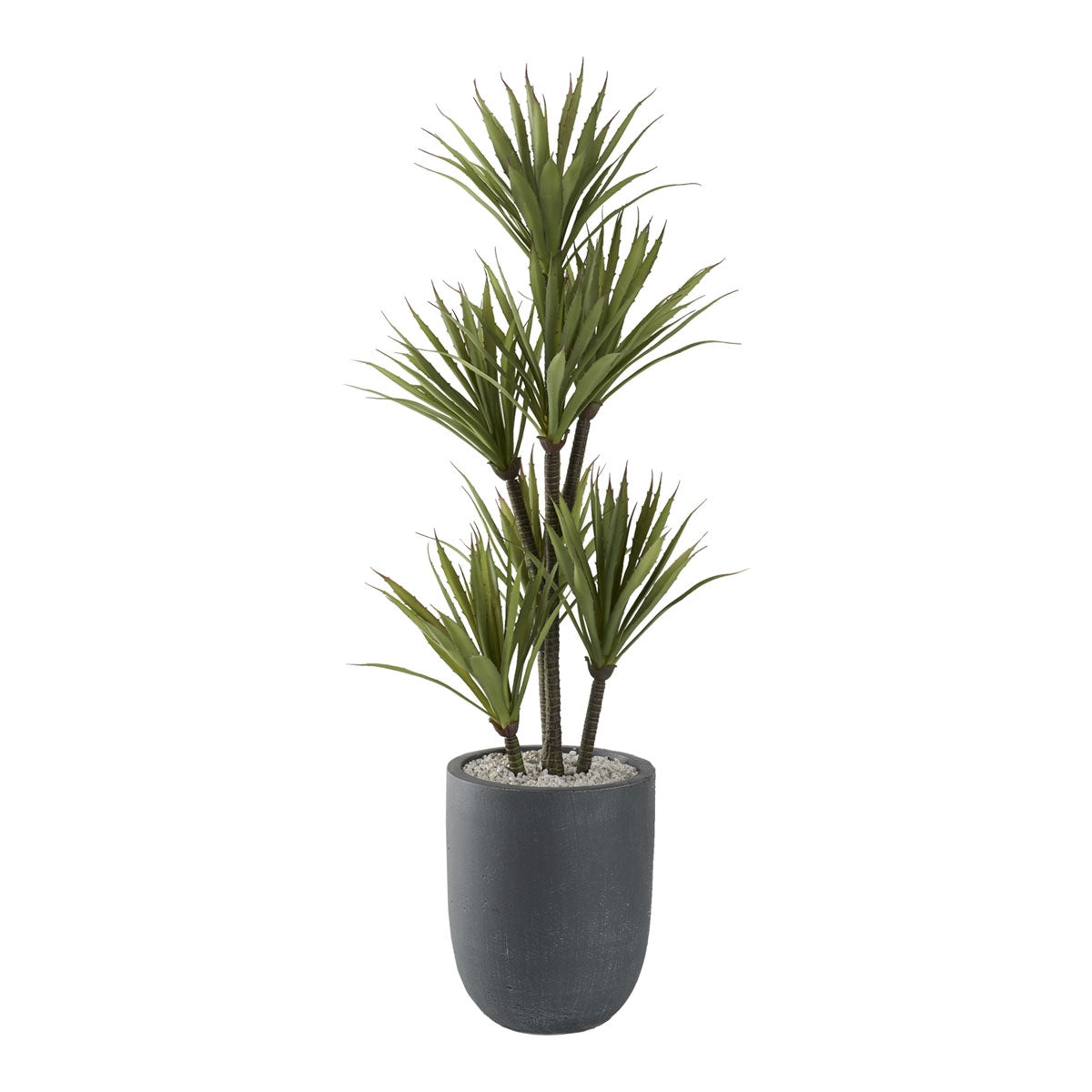 48" Yucca Tree In Grey Plntr