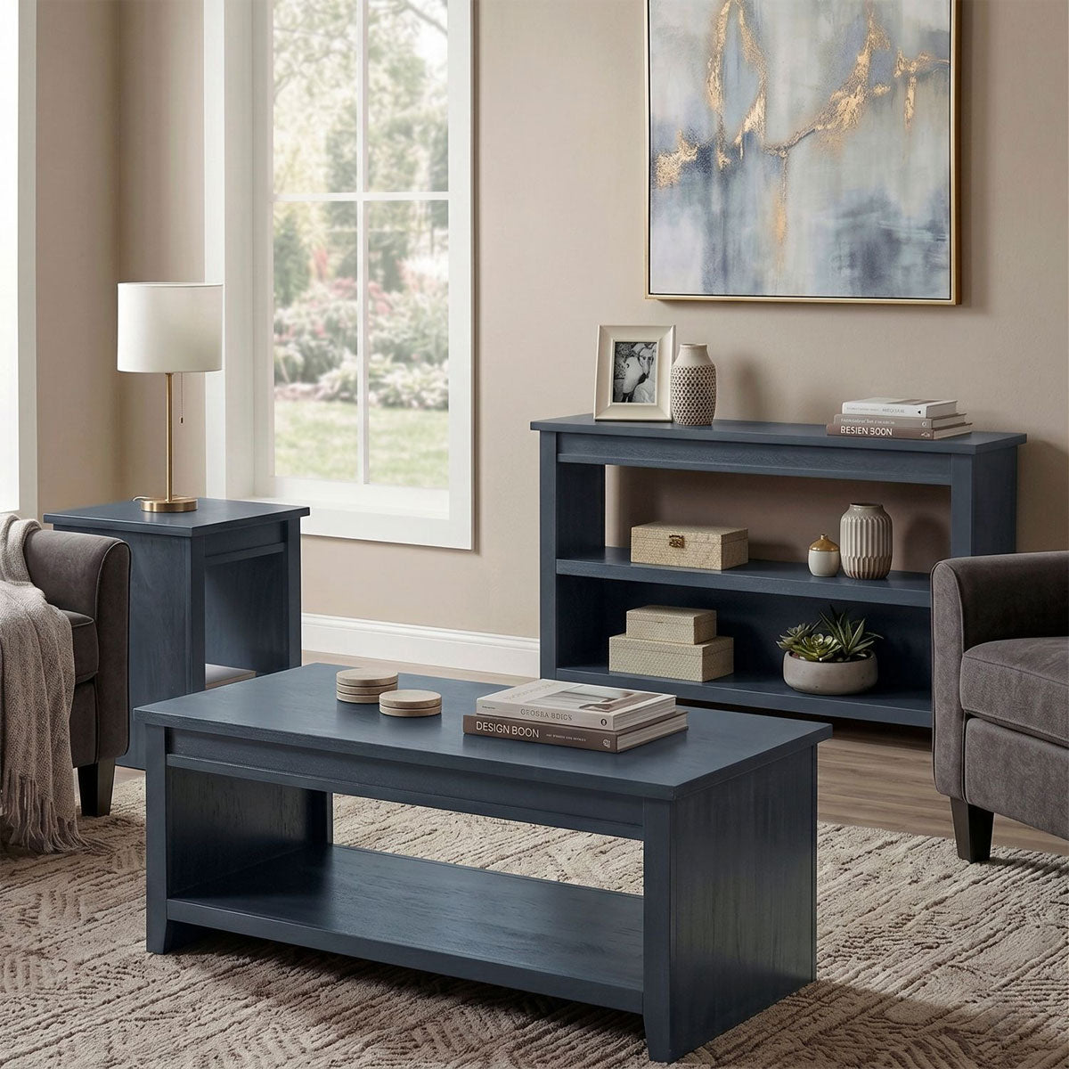 GRANT BLUE COCKTAIL TABLE