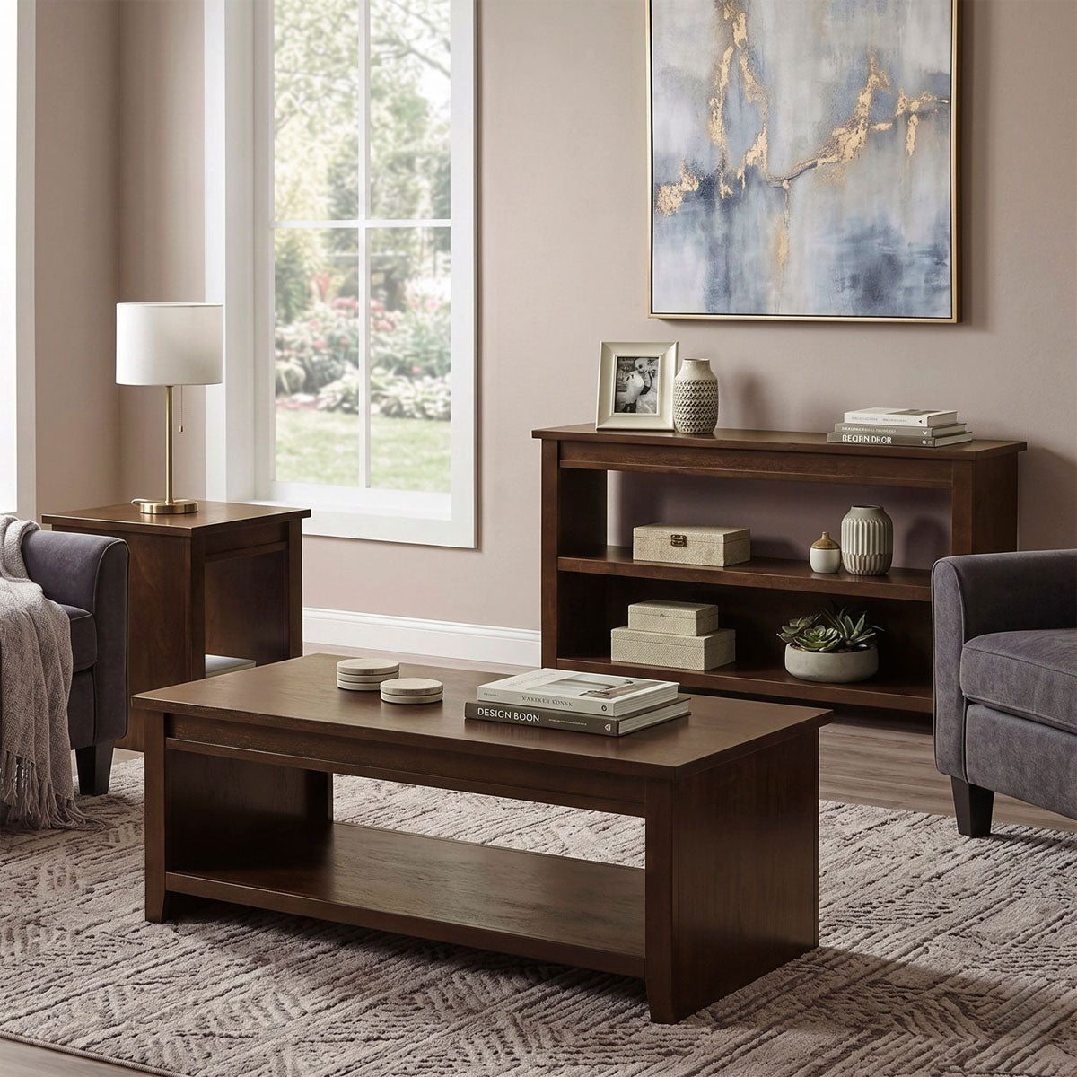 GRANT BRW COCKTAIL TABLE
