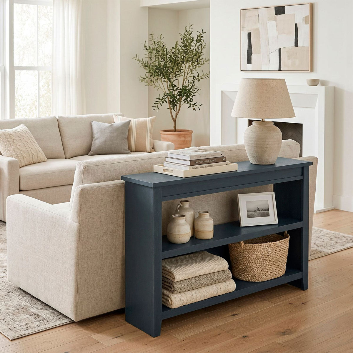 GRANT BLUE CONSOLE TABLE