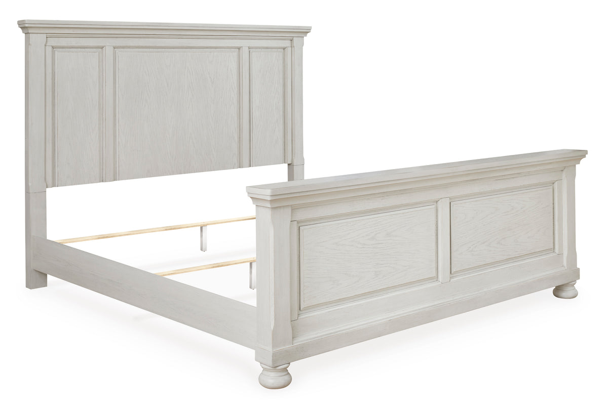 Kenley white #headboard style_panel, bed storage type_none