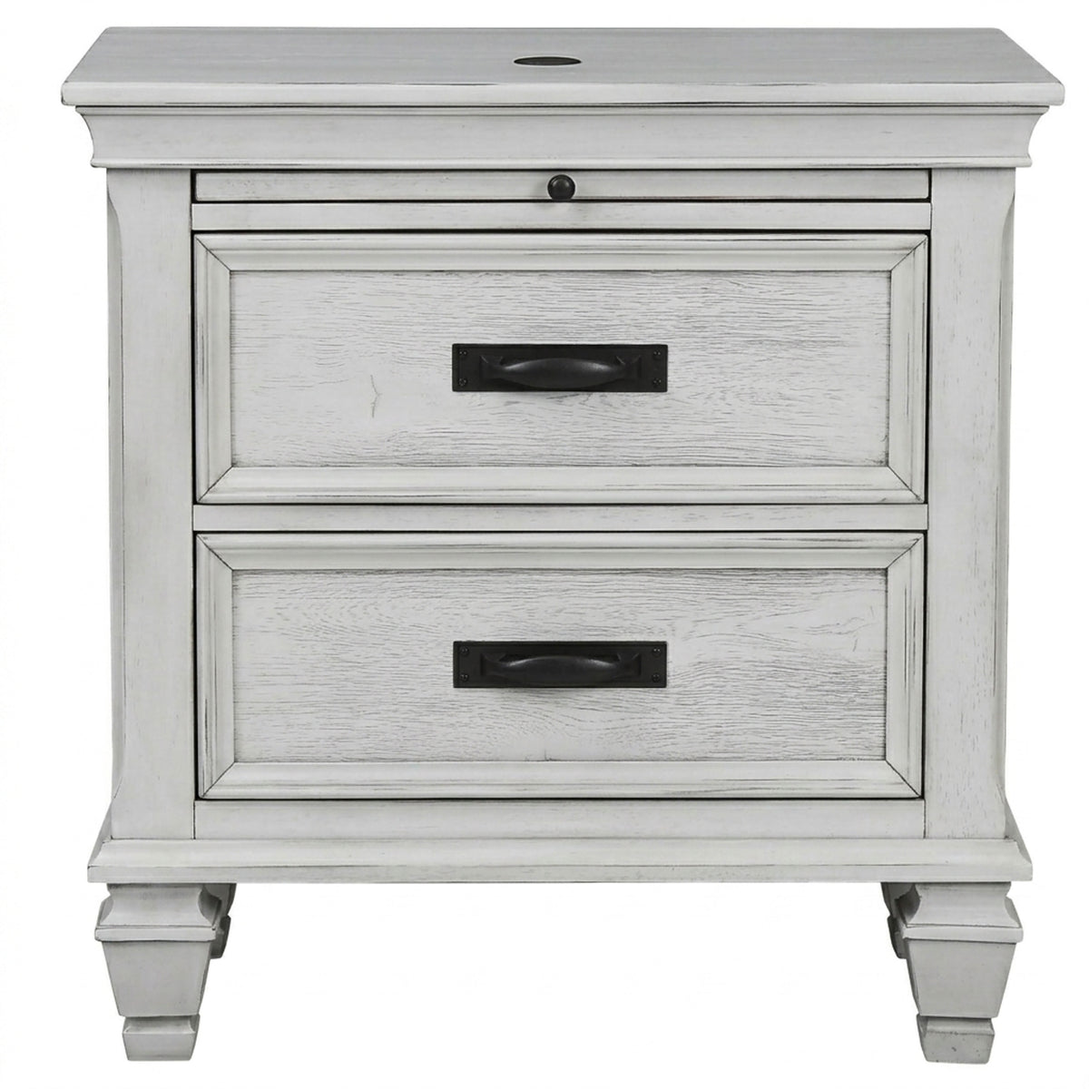 Nassau Antique White 2 Drawer Nightstand