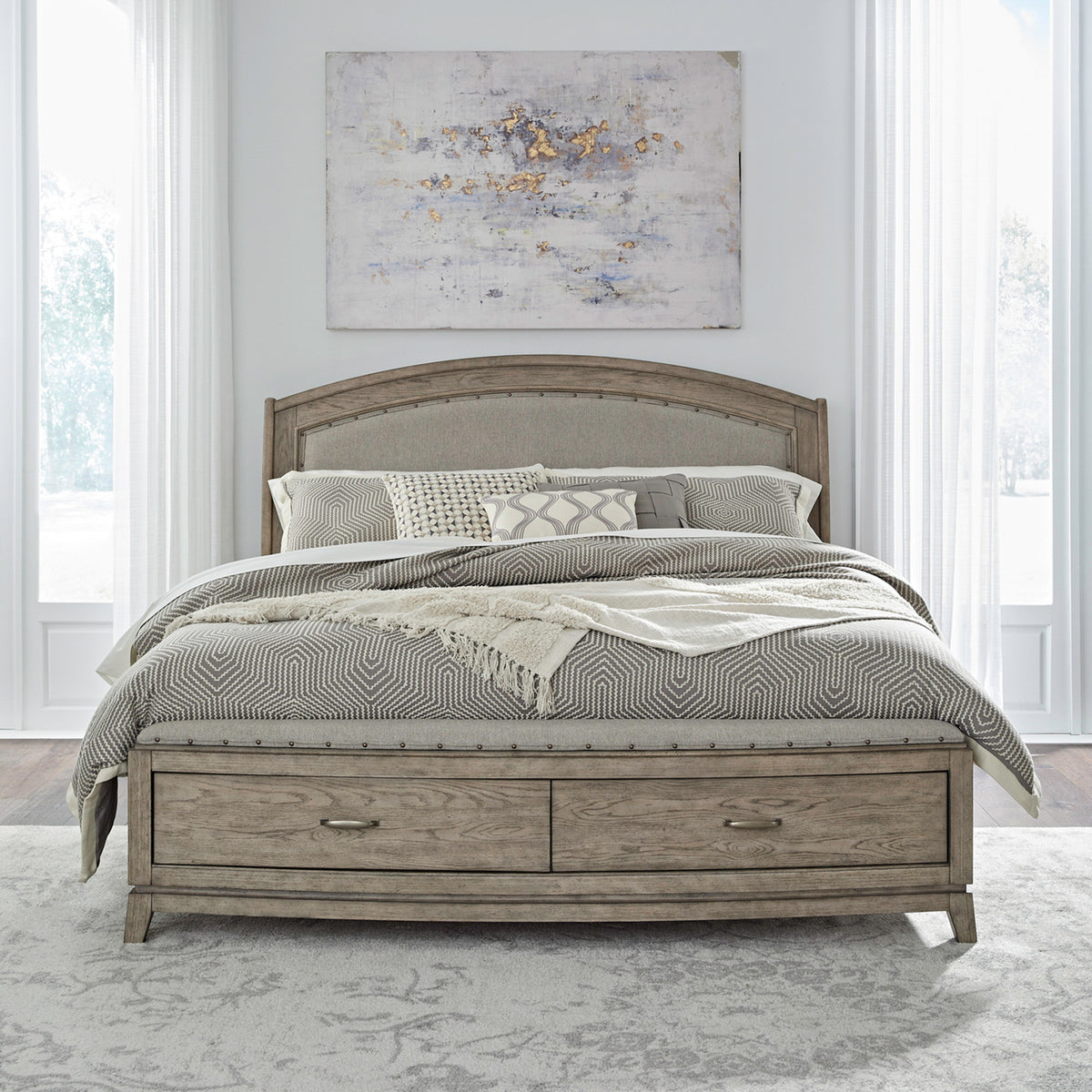 avalon uph bed lifestyle #headboard style_upholstered