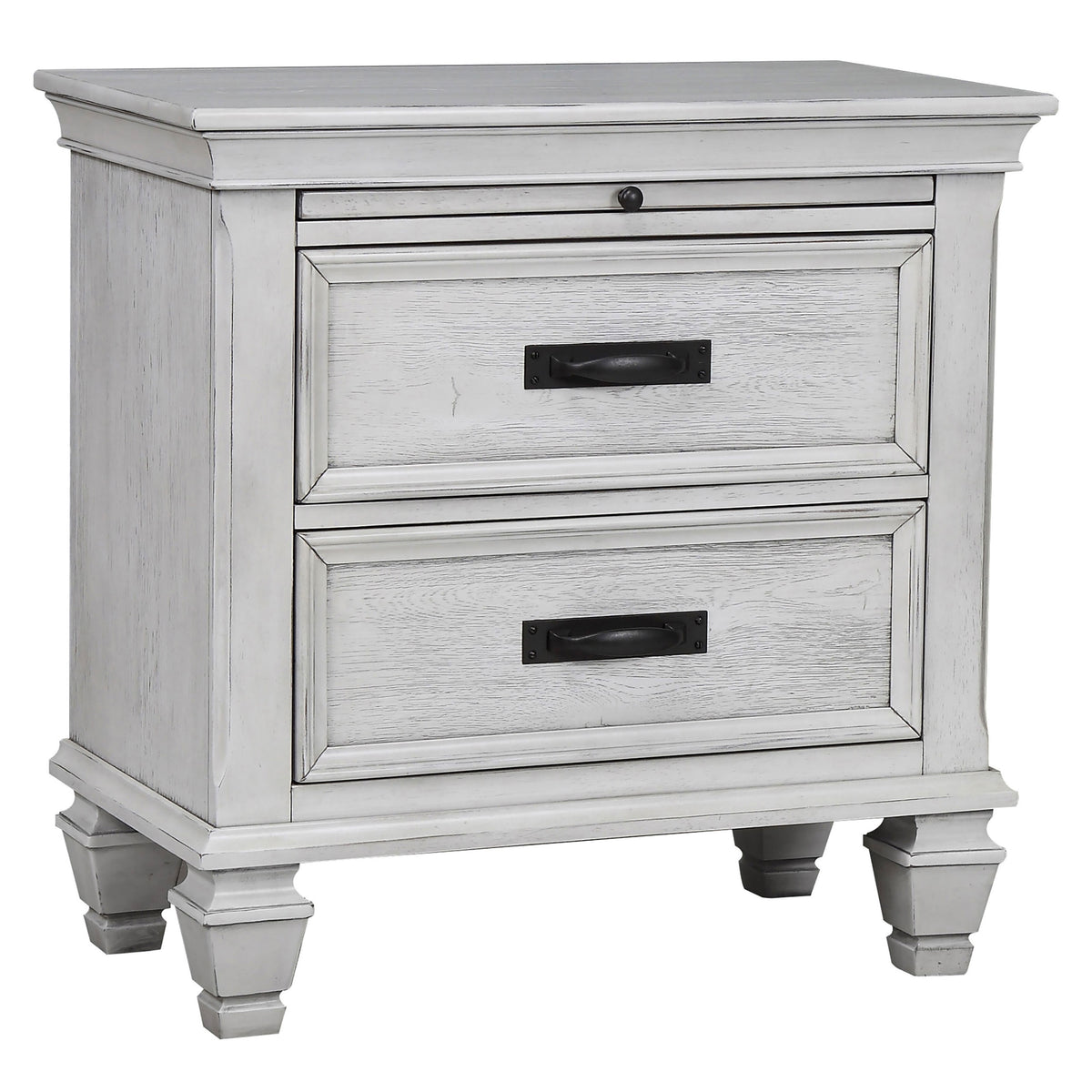 Nassau Antique White 2 Drawer Nightstand