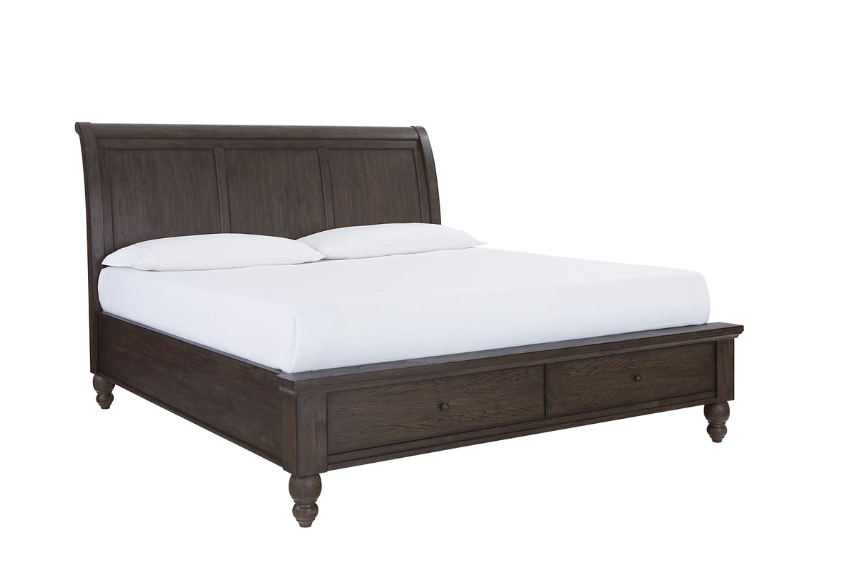 cambridge bed #color_black,  bed storage type_end drawers