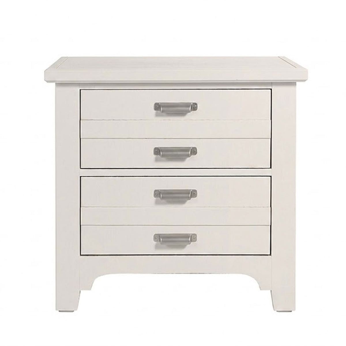 Bungalow White Two Drawer Nightstand