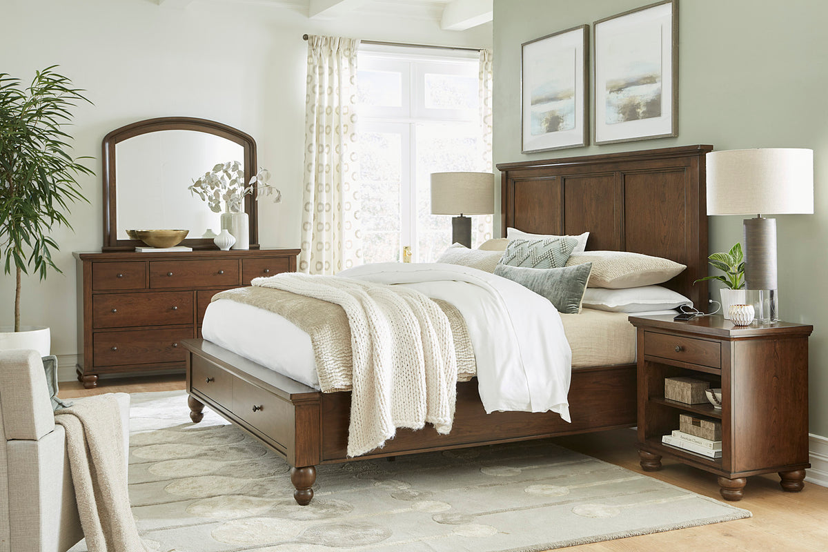 cambridge #color_brown, bed storage type_end drawers