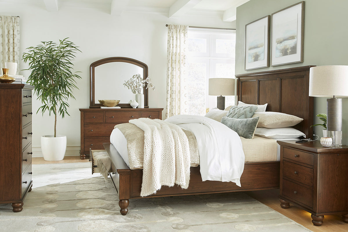 cambridge #color_brown, bed storage type_end drawers