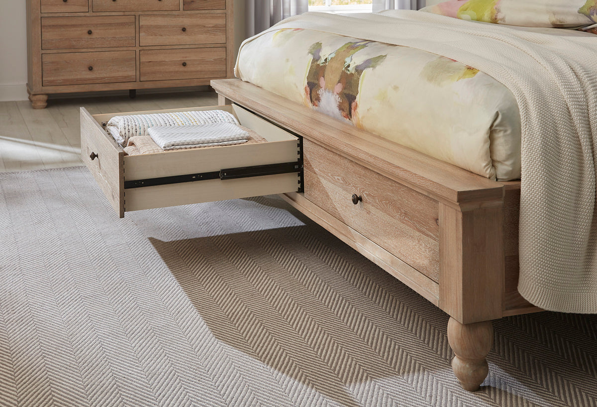 cambridge #color_beige, bed storage type_end drawers