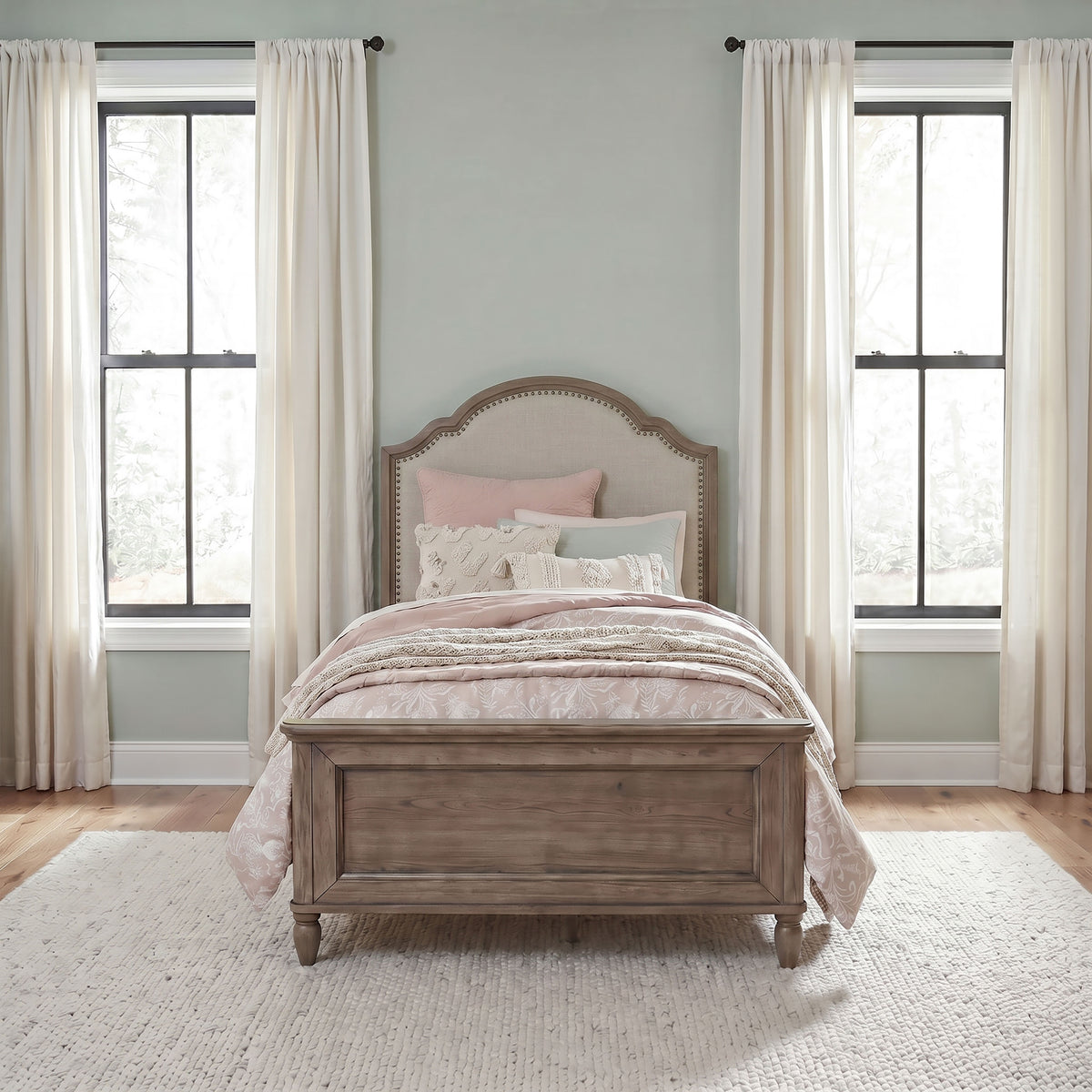 hickory-groves-twin-uph #size_twin, headboard style_upholstered