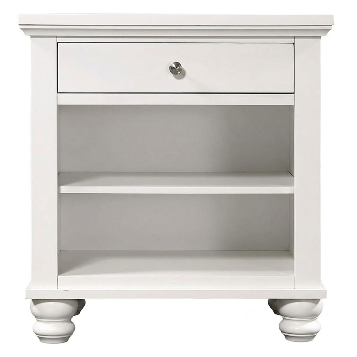 Cambridge White 1 Drawer Nightstand