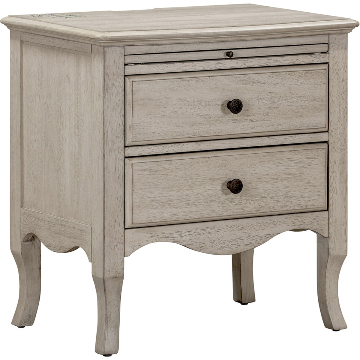 Provence Linen Two Drawer Nightstand