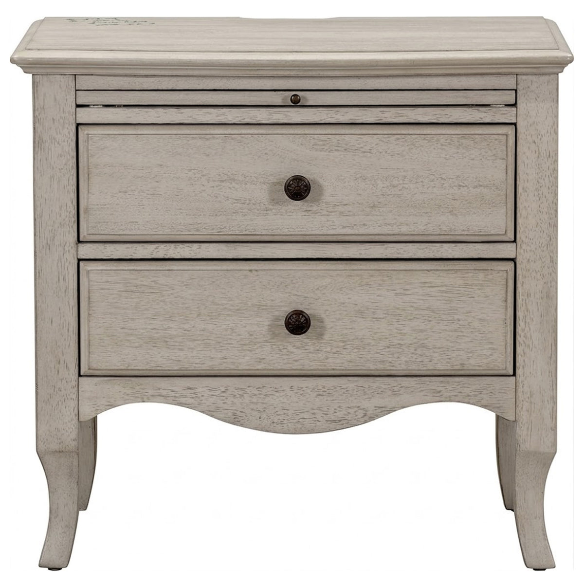 Provence Linen Two Drawer Nightstand