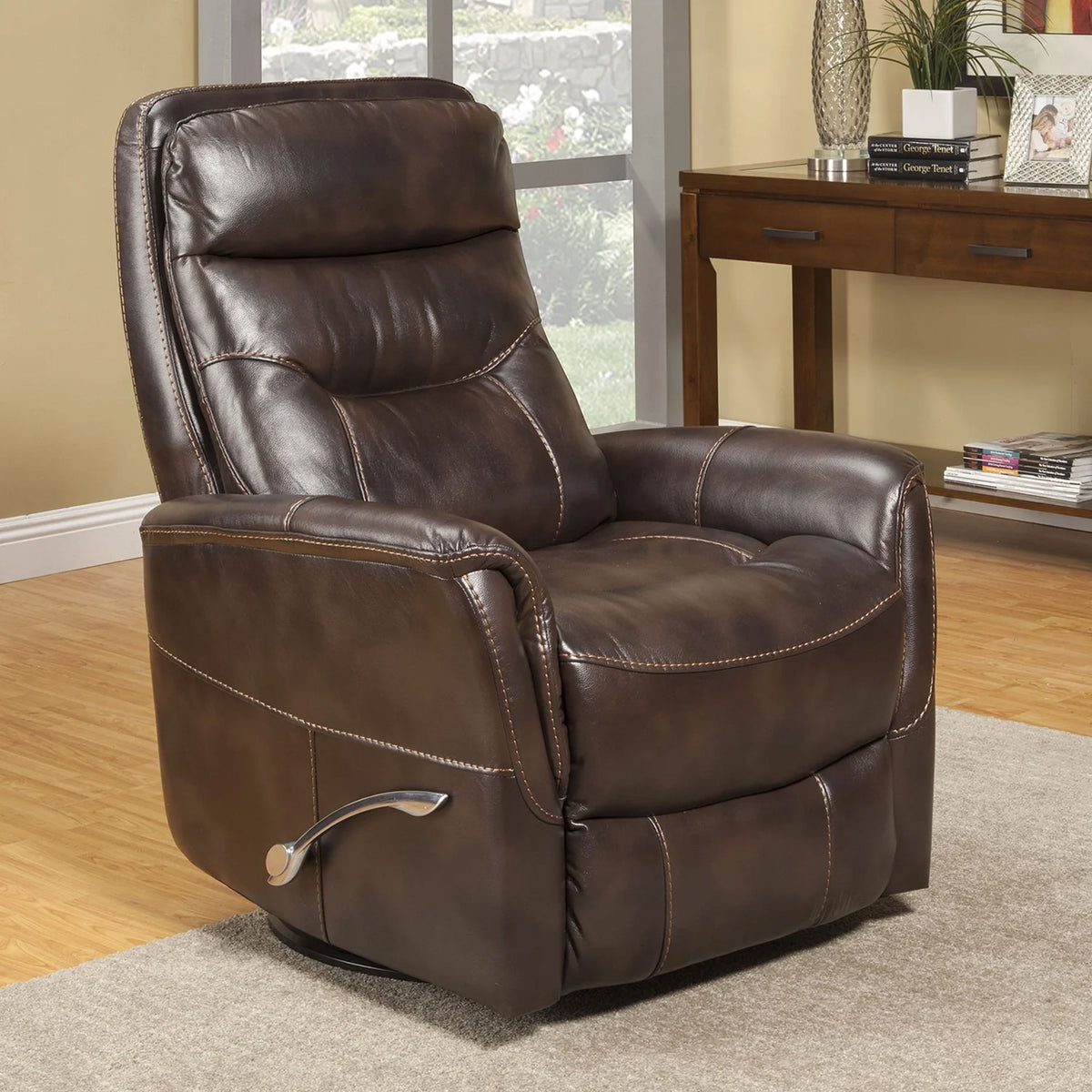 Gemini Swivel/Glider Recliner in Truffle