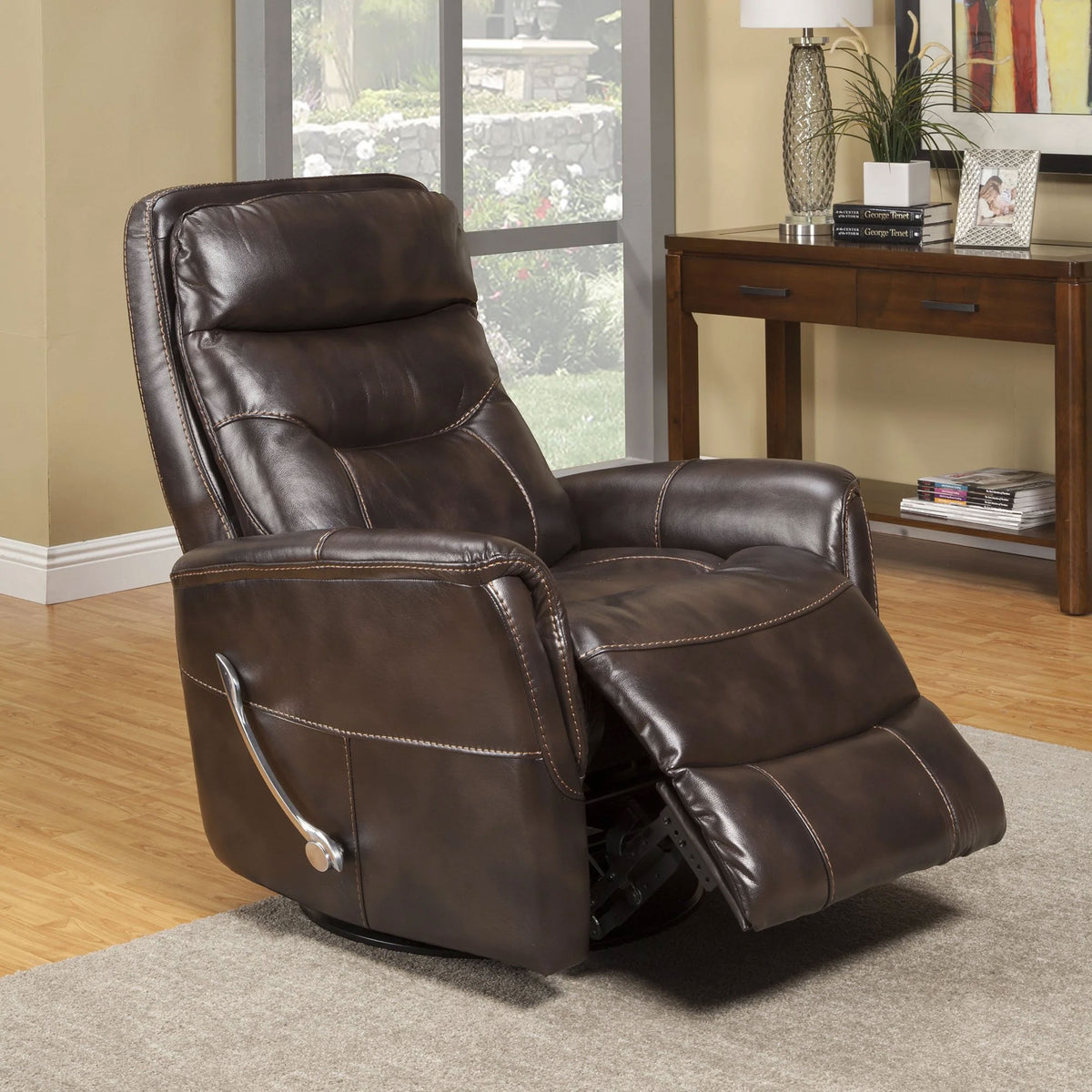 Gemini Swivel/Glider Recliner in Truffle