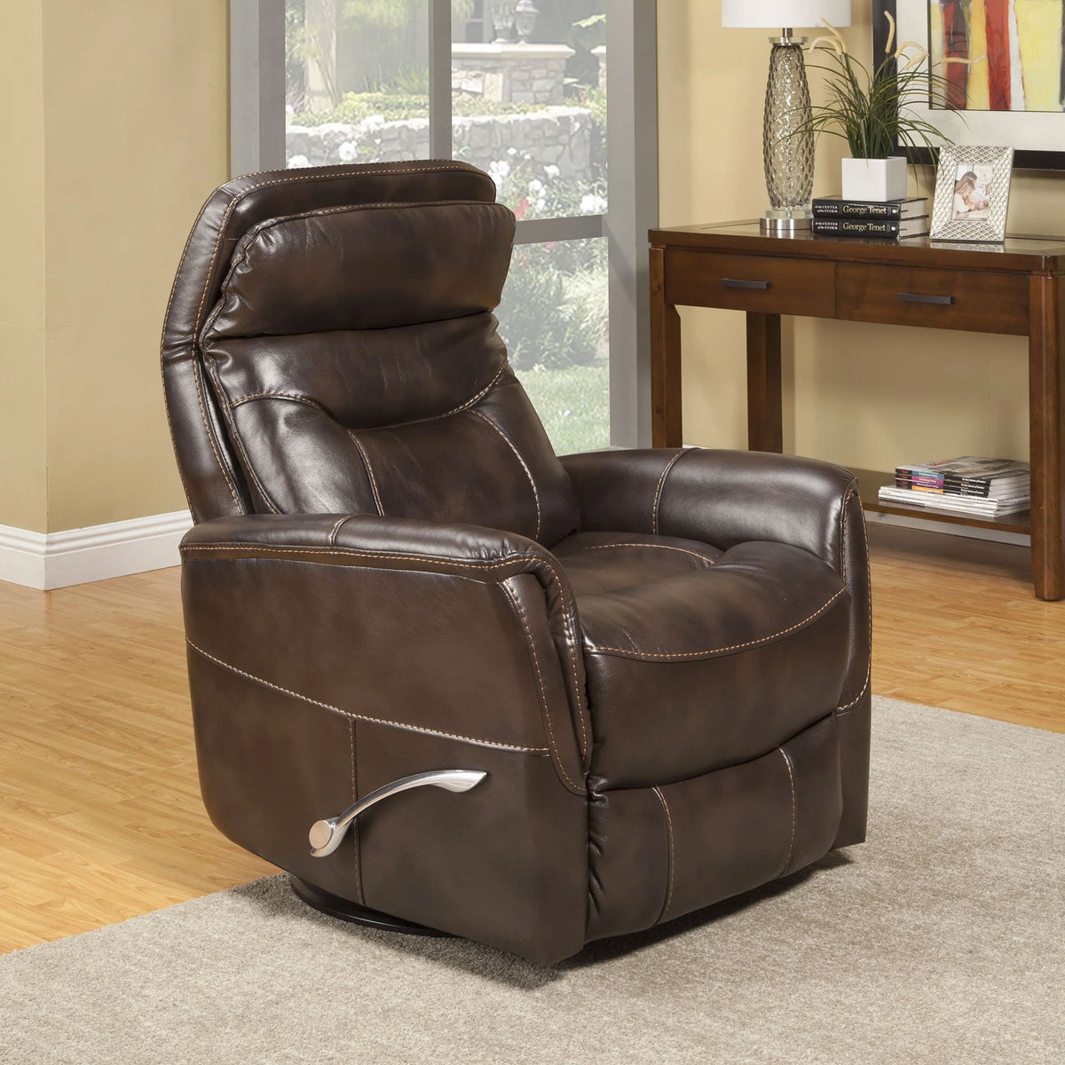 Gemini Swivel/Glider Recliner in Truffle
